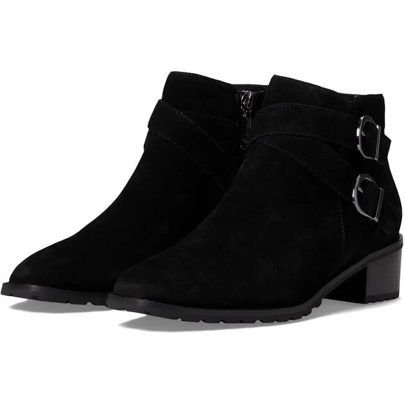 Blondo Womens Sway Ankle Booties US 6.5 M Black Suede Waterproof NWOB - Picture 1 of 13